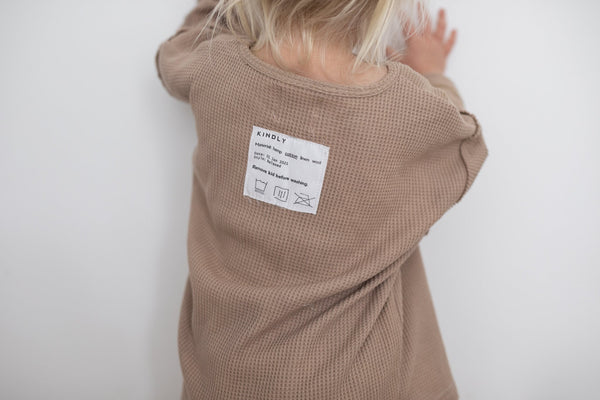 slouch waffle top long sleeve