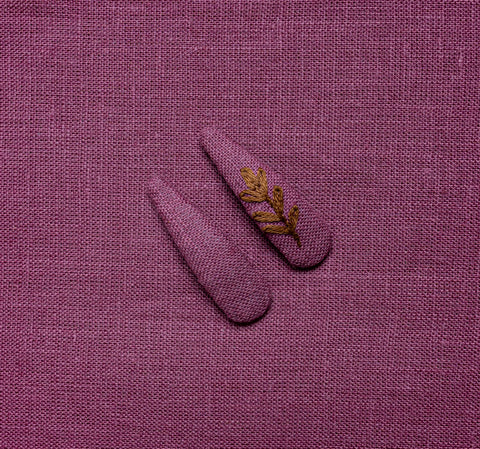 leaf|brown(hot pink)
